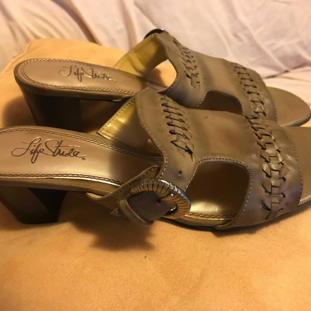 Life Stride Women's Heel Summer Slip On Sandals